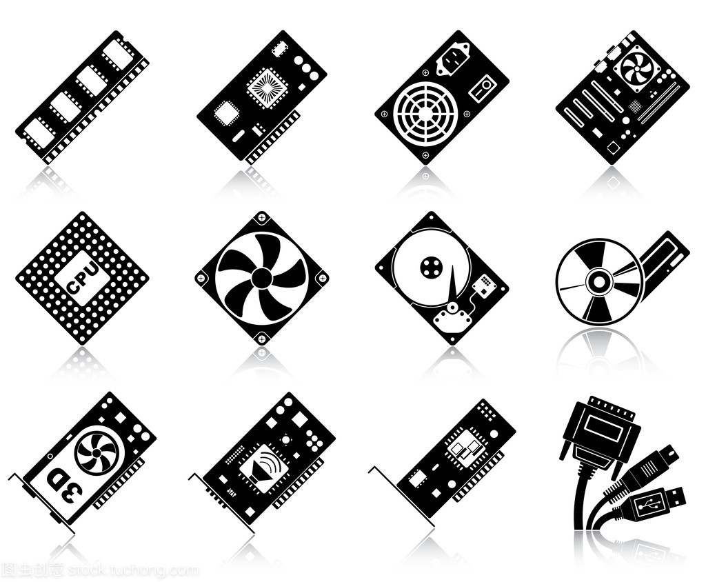 計(jì)算機(jī)硬件圖標(biāo) 軟硬件交互的視覺化體現(xiàn)